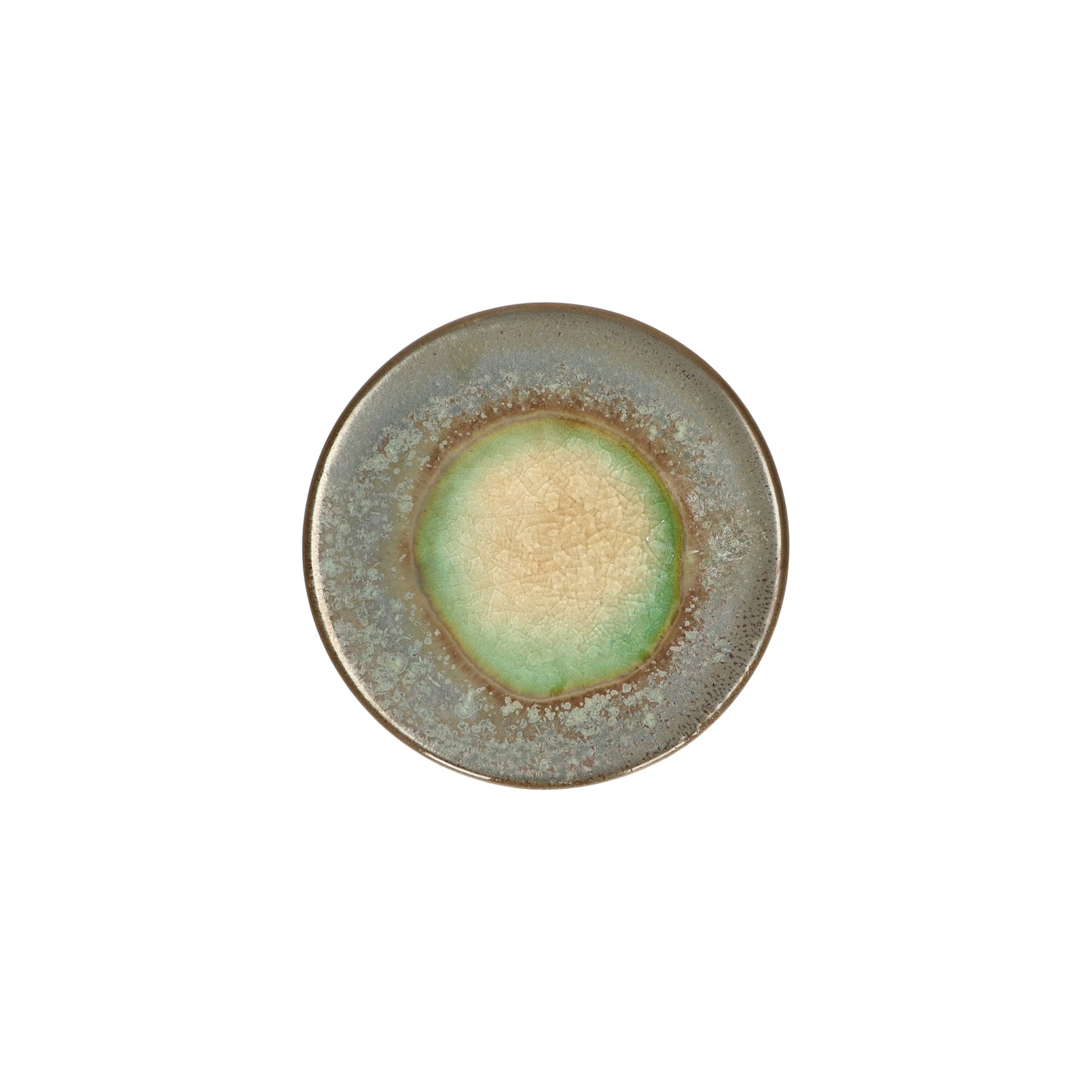 Set de 4 dessous de verre - grès - DIA 11 x H 1,5 cm - taupe