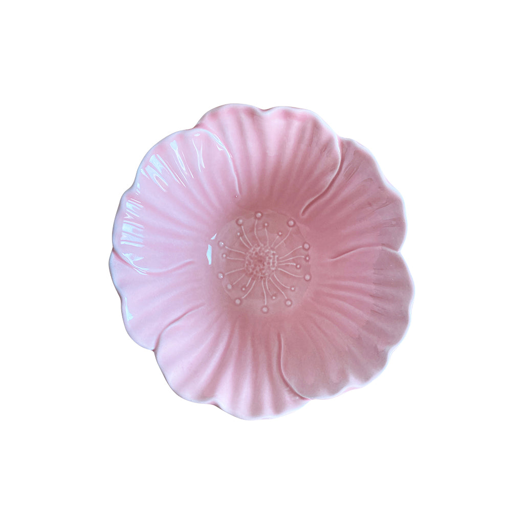 Coupelle Fleur rose D15 H6cm