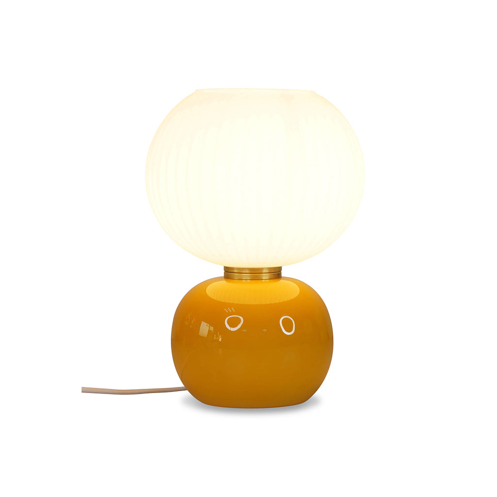 Lampe Adonis jaune D20 H28cm