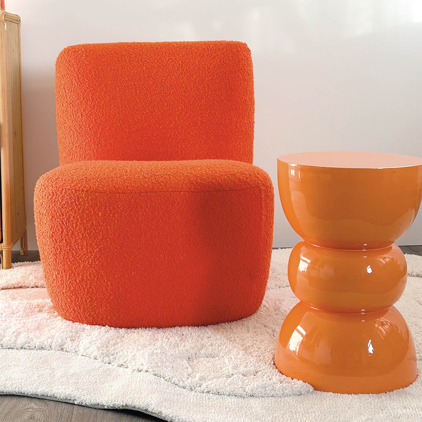 Bout de canapé Titou orange D30 H45cm