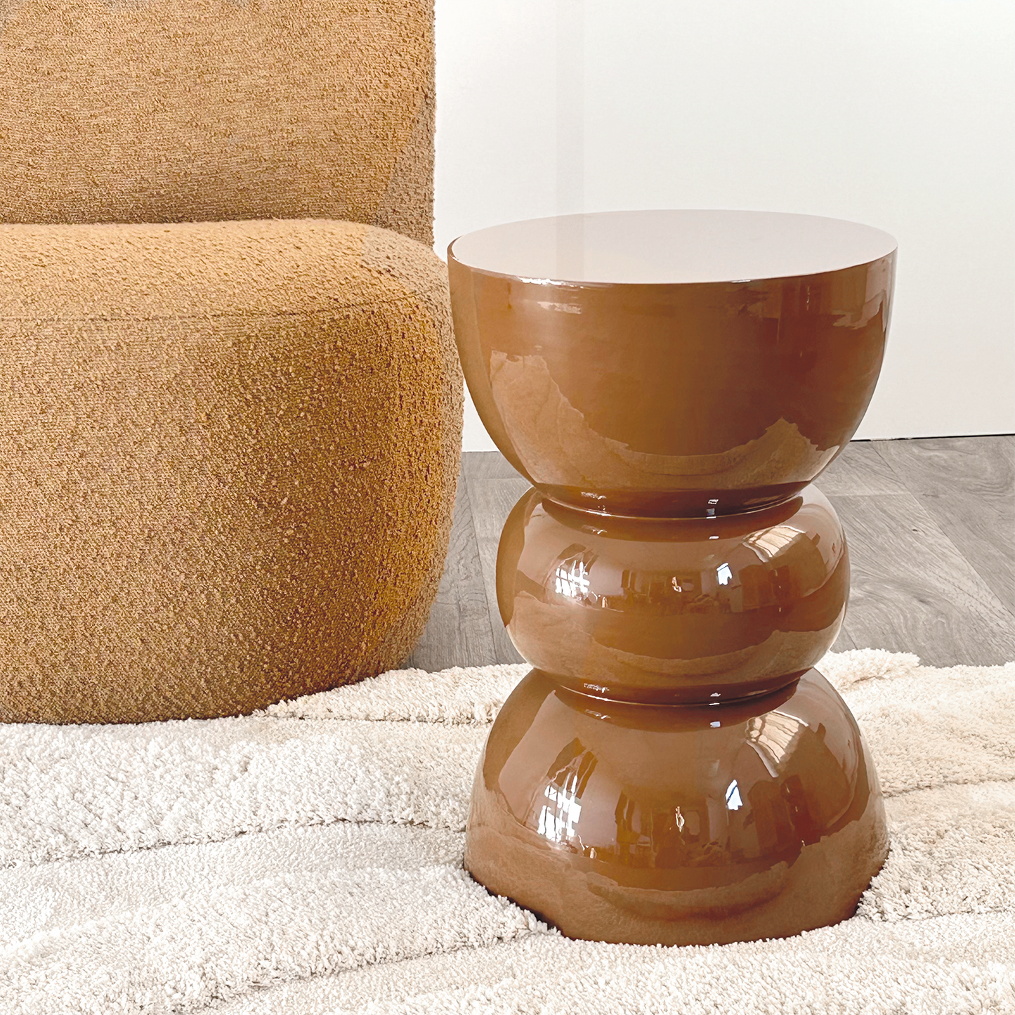 Bout de canapé Titou caramel D30 H45cm