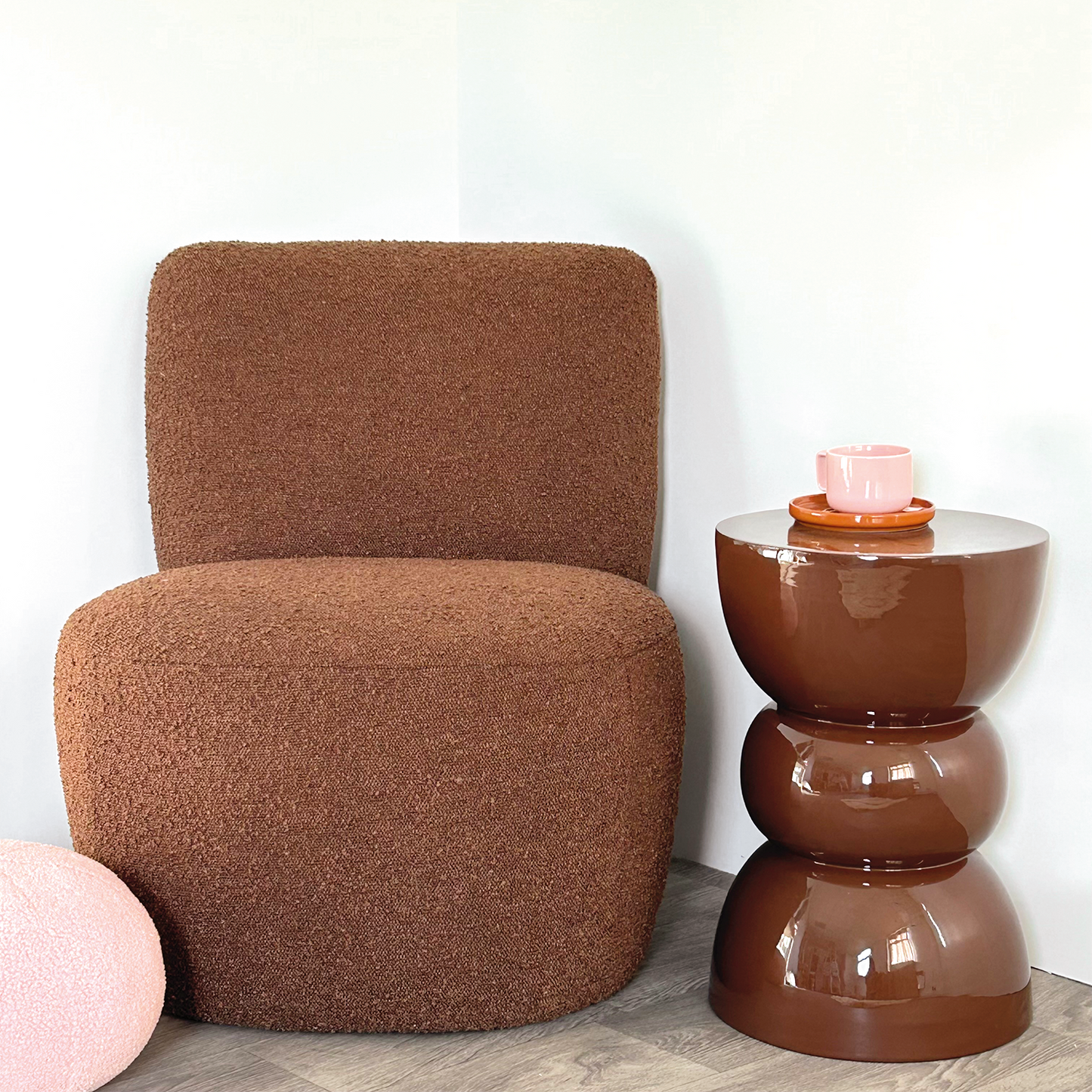Bout de canapé Titou caramel D30 H45cm