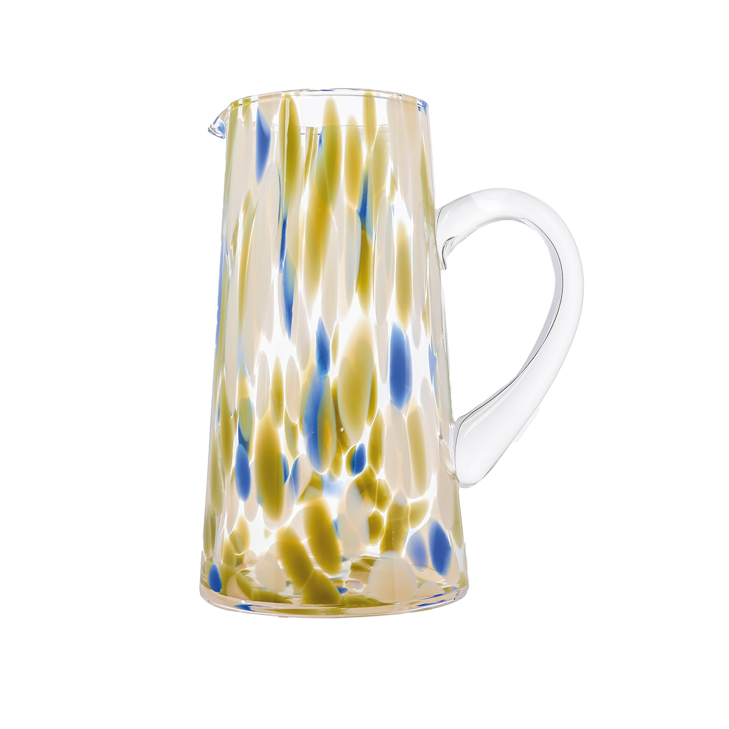 Pichet moucheté bleu D15 H22,5cm