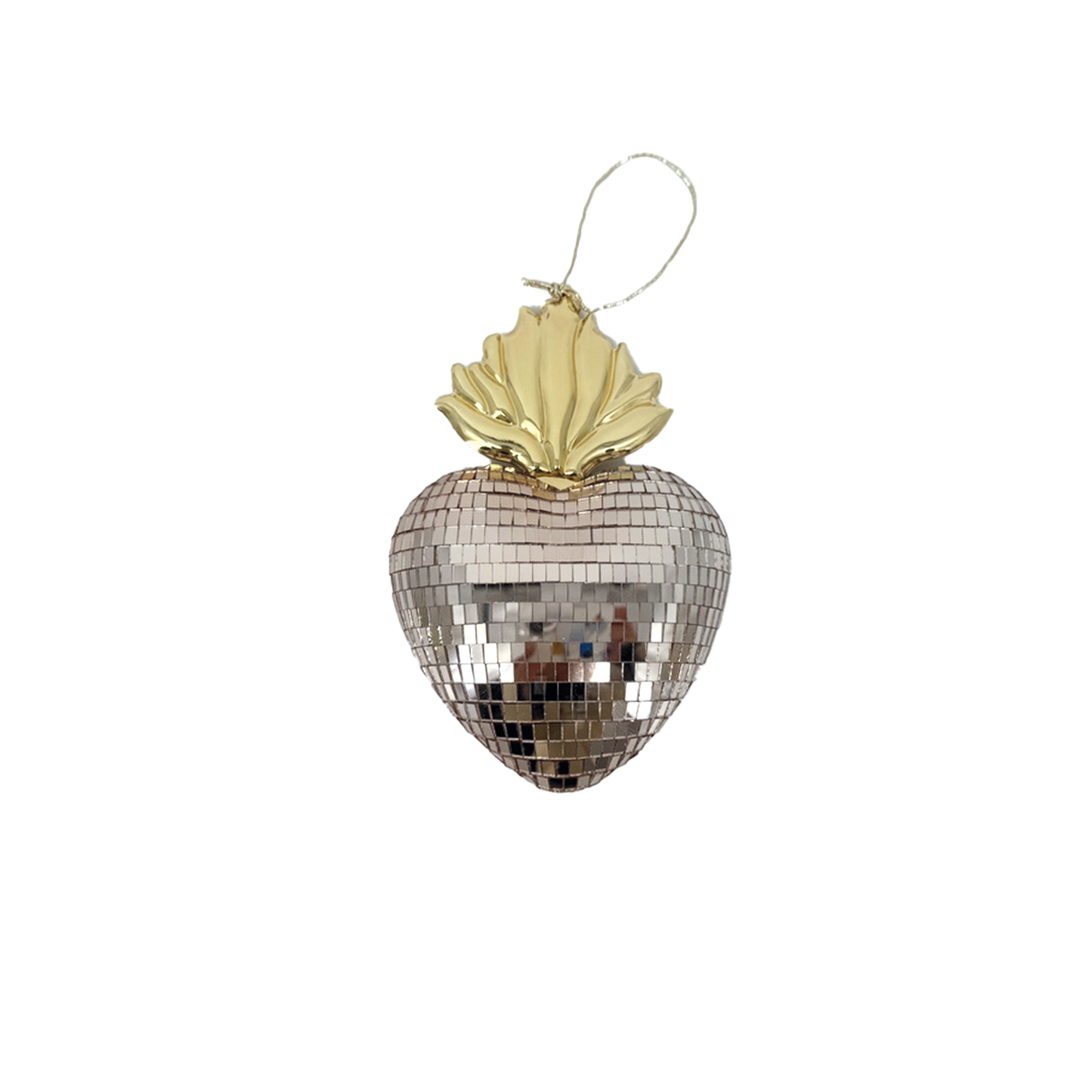 Cœur disco Ex-voto rose L13 P5 H19cm
