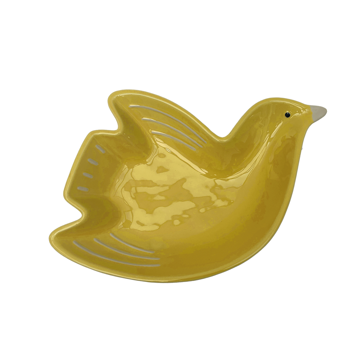 Plat cuicui oiseau jaune gm L30,5 P20,7 H5cm