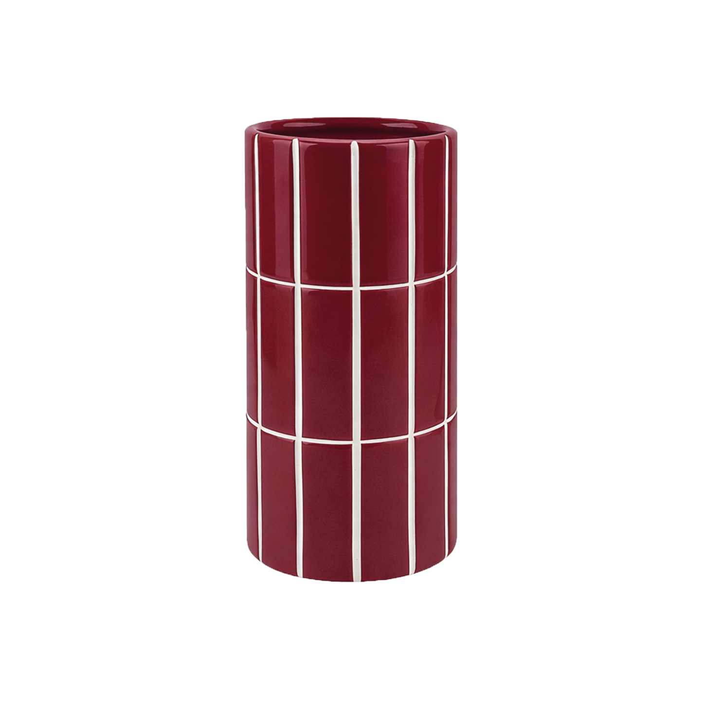Vase carrelage burgundy D10,5 H23cm