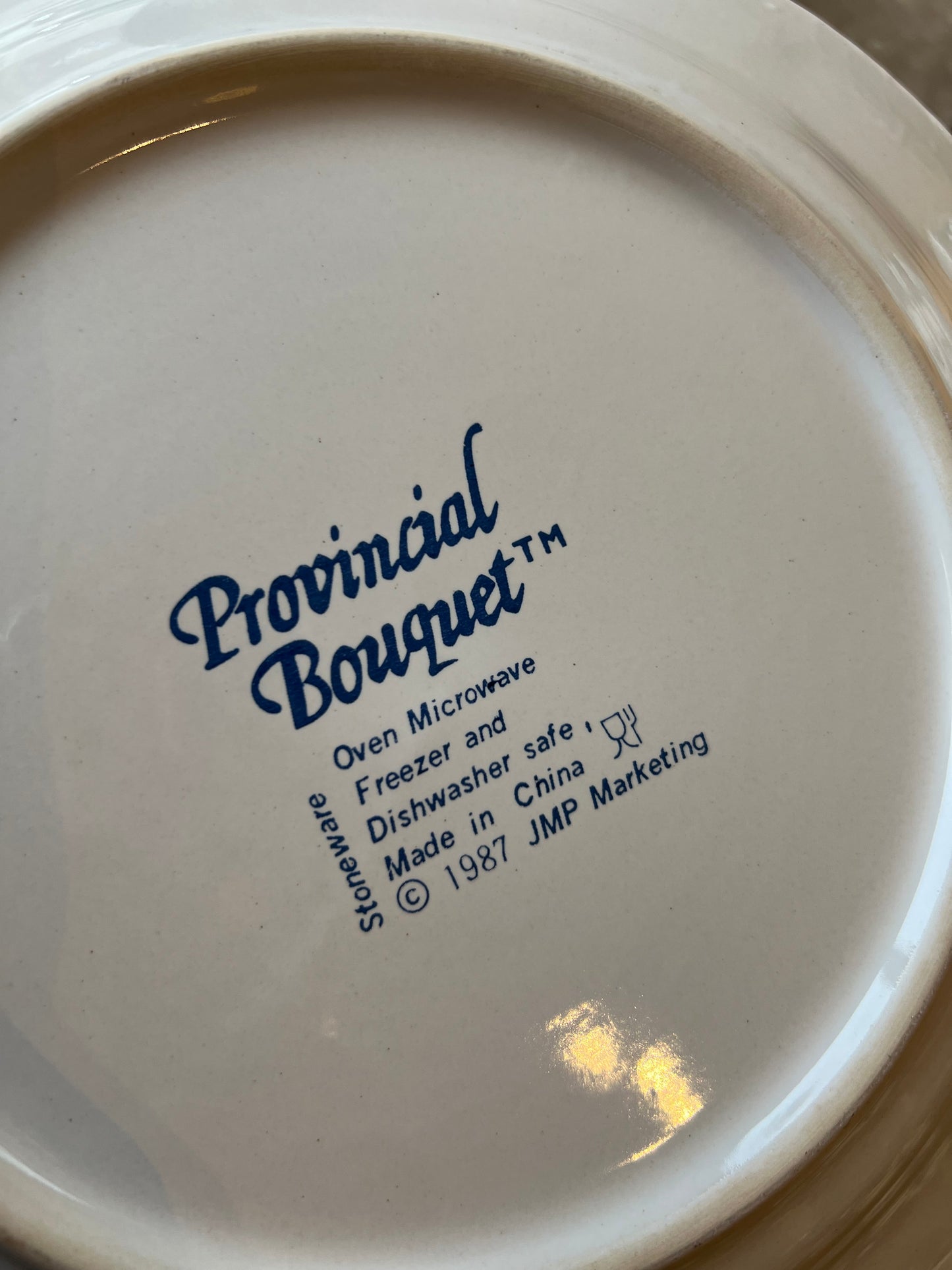 Assiettes plates vintage bouquet provincial