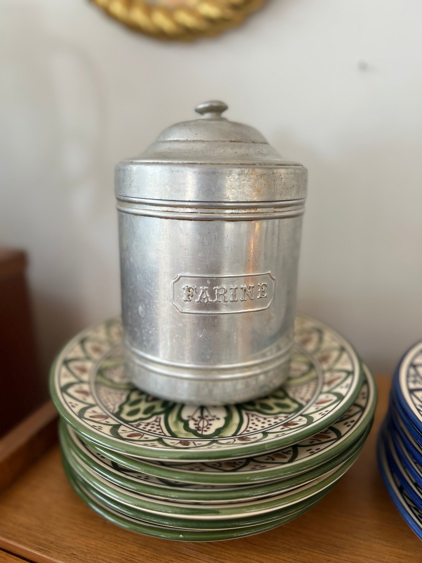 Boîte inox vintage farine
