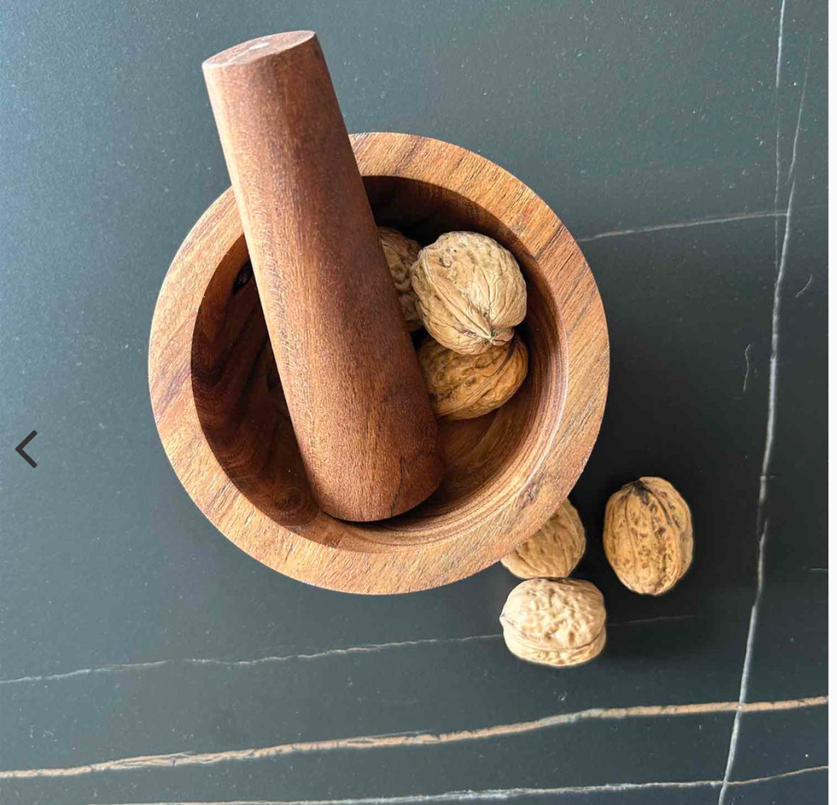Mortier bois avec pilon D12 H7cm