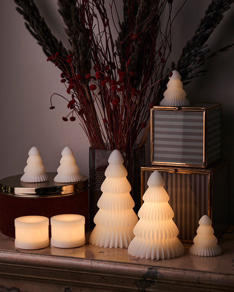 Bougie Led Sapin - Claire mini set de 4
