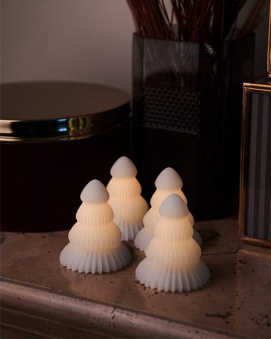Bougie Led Sapin - Claire mini set de 4