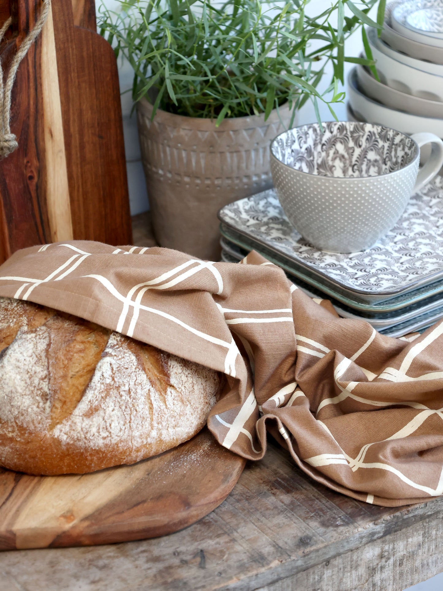 Torchon de cuisine à carreaux
