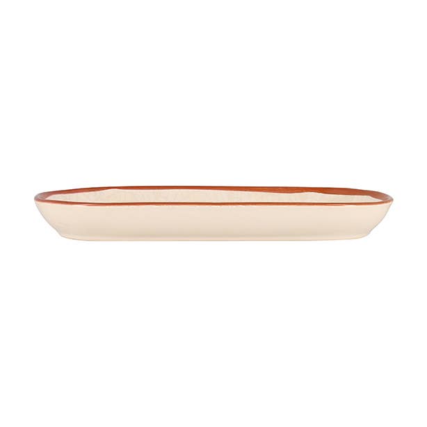 Plat ovale 30cm en faïence blanc AMATXI