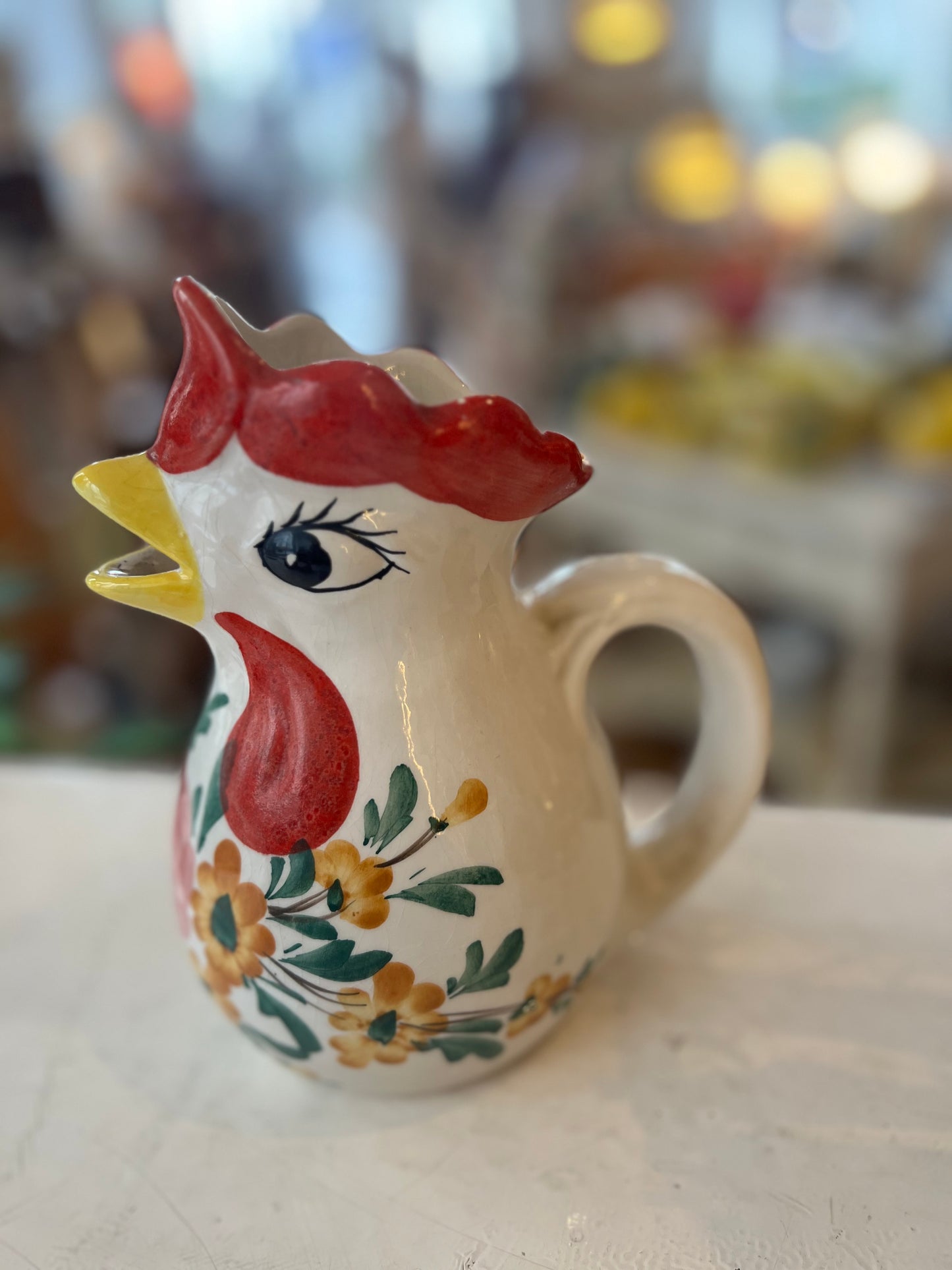 Cruche poule vintage