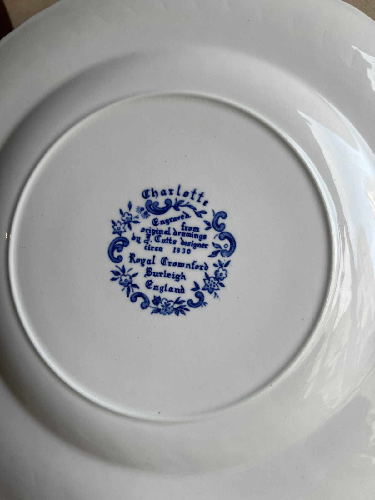 Assiettes plates vintage anglaises - Charlotte
