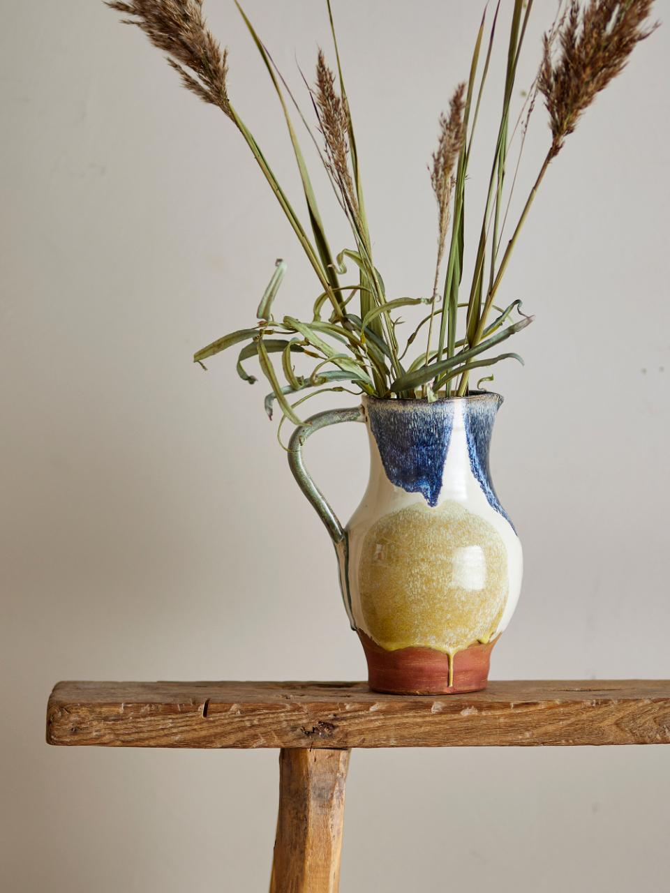 Hayes Vase déco, Bleu, Terre cuite