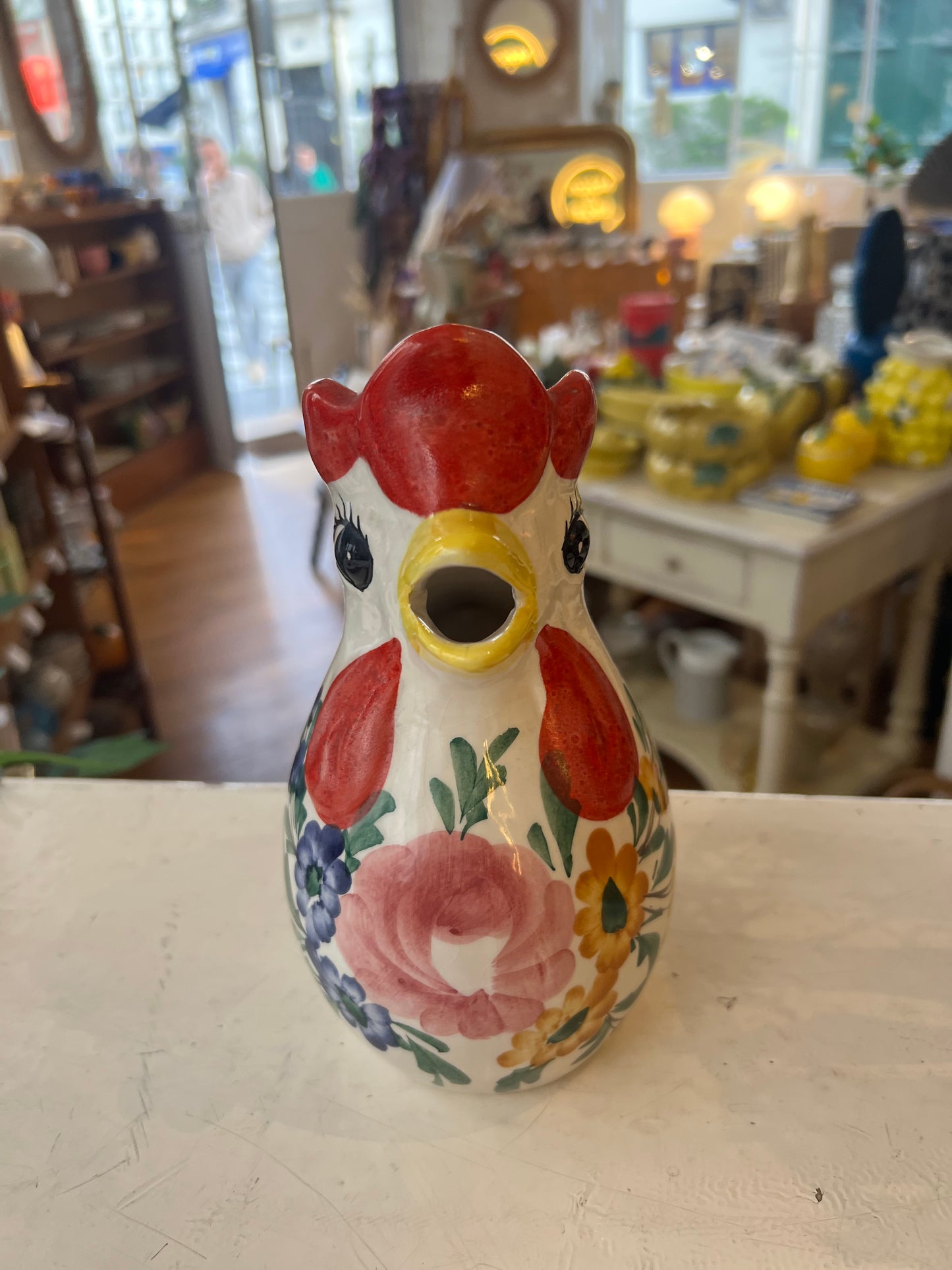 Cruche poule vintage
