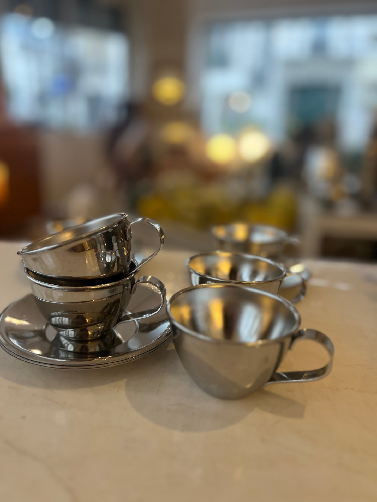 Tasses inox vintage