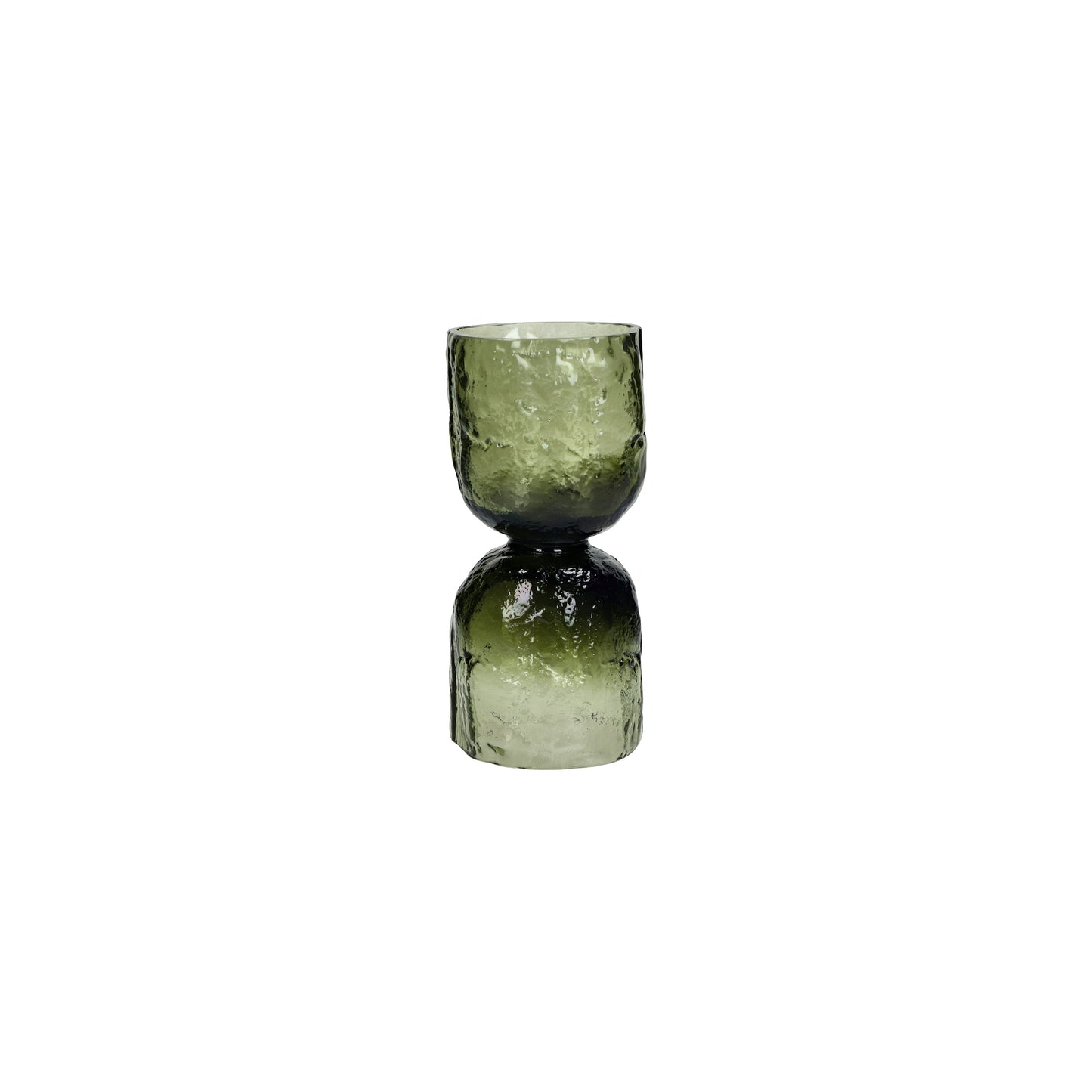 Vase / photophore - Diabolo - verre - DIA 9 x H 18 cm - vert