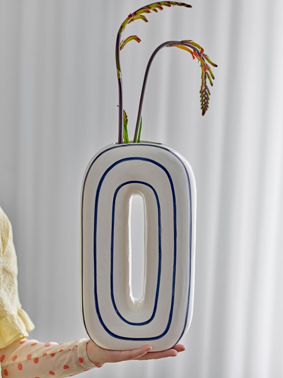 Mae Vase, Bleu, Céramique