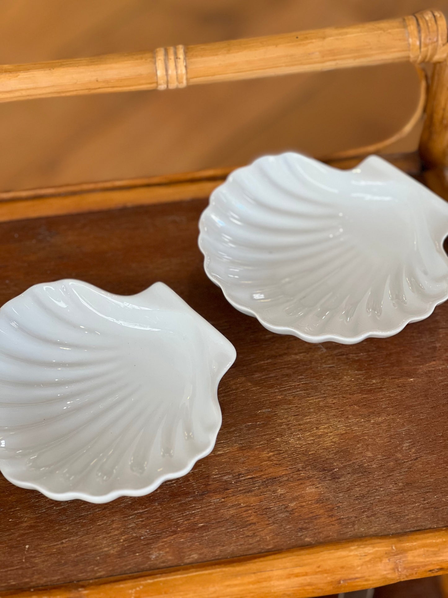 Coupelles coquillages en céramique vintage