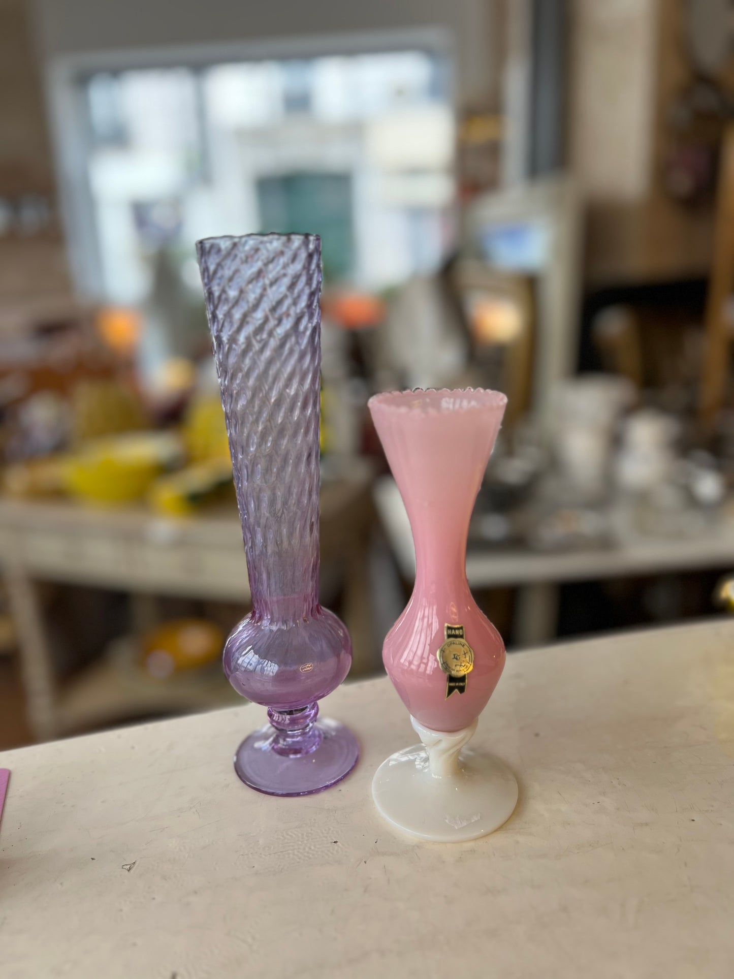 Vase soliflore violet vintage