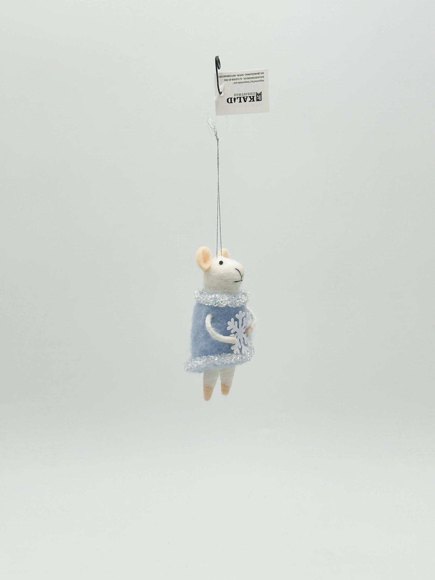 Décoration de sapin de Noël - Madame Souris Flocon de Neige