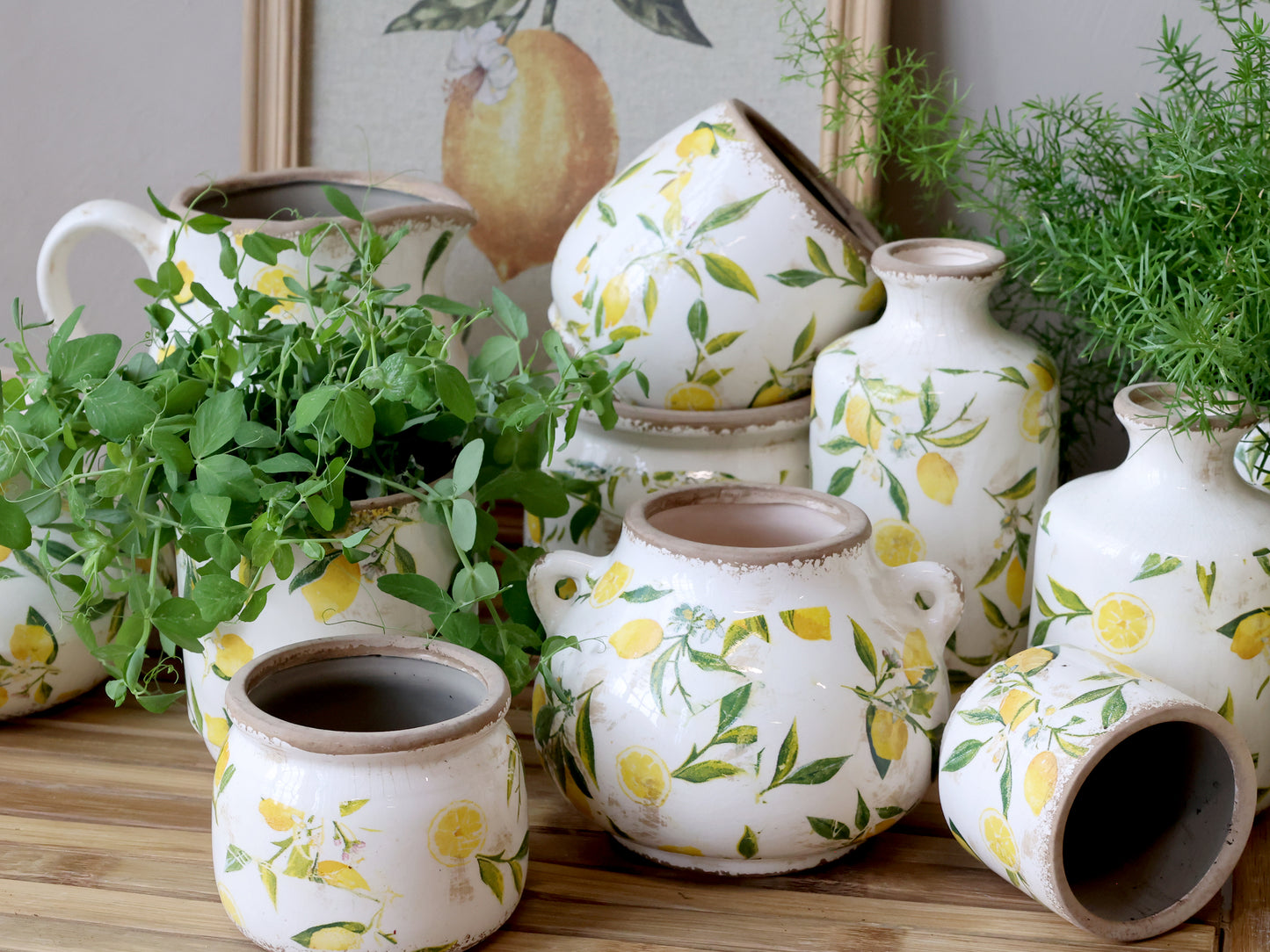Vase avec motif citron
