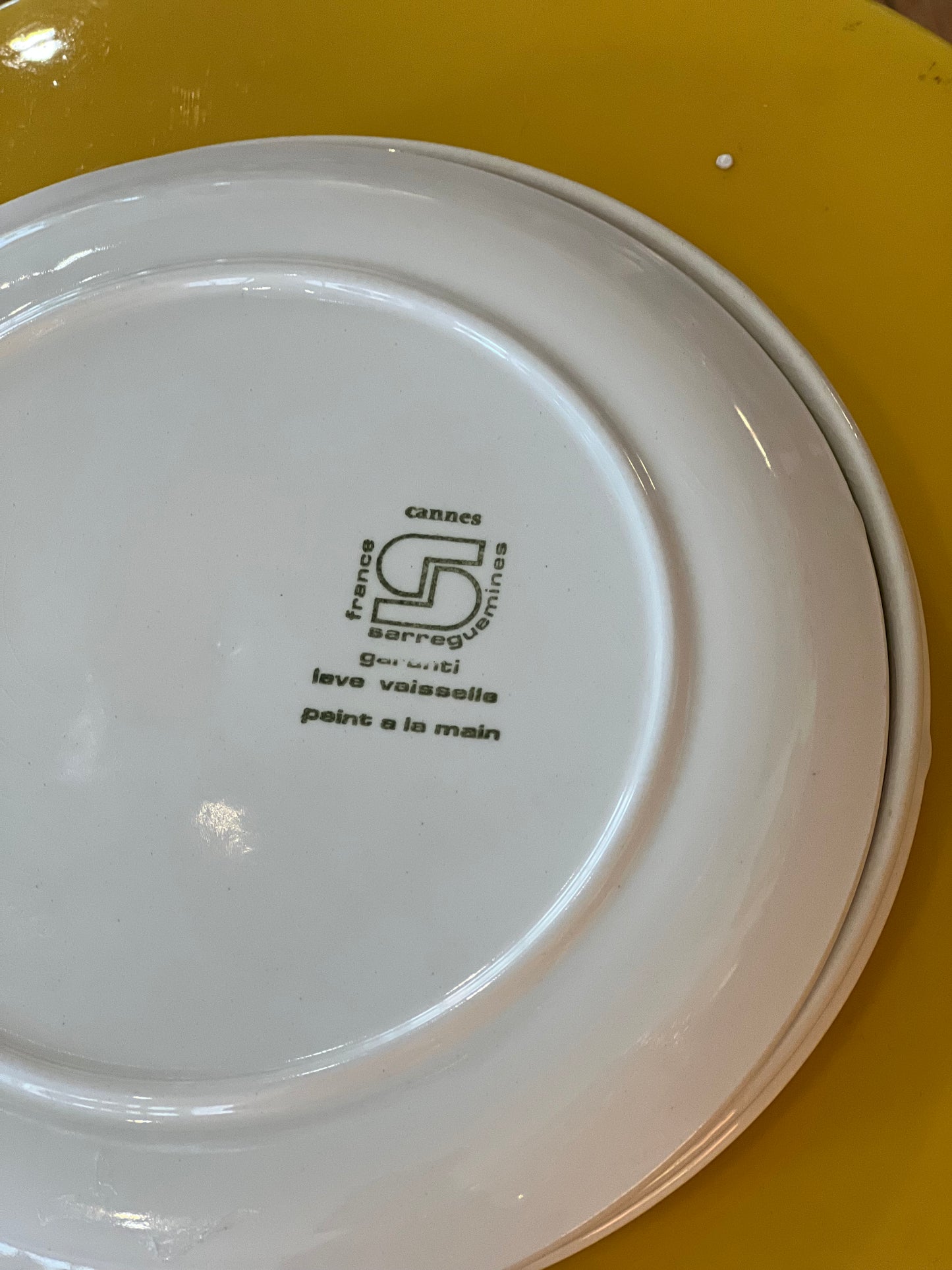 Assiettes à dessert vintage Cannes Sarreguemines