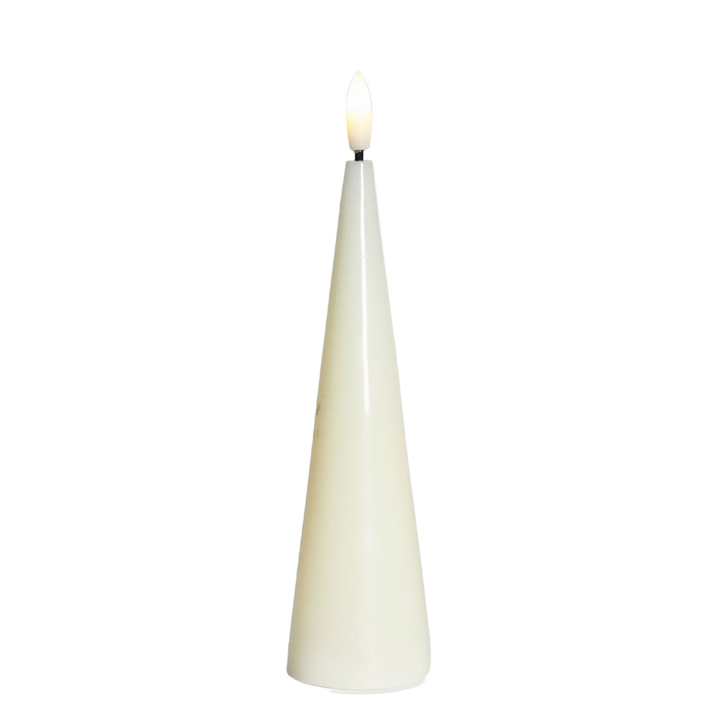 Bougie Conique Led à piles - Sille - Ivoire H17