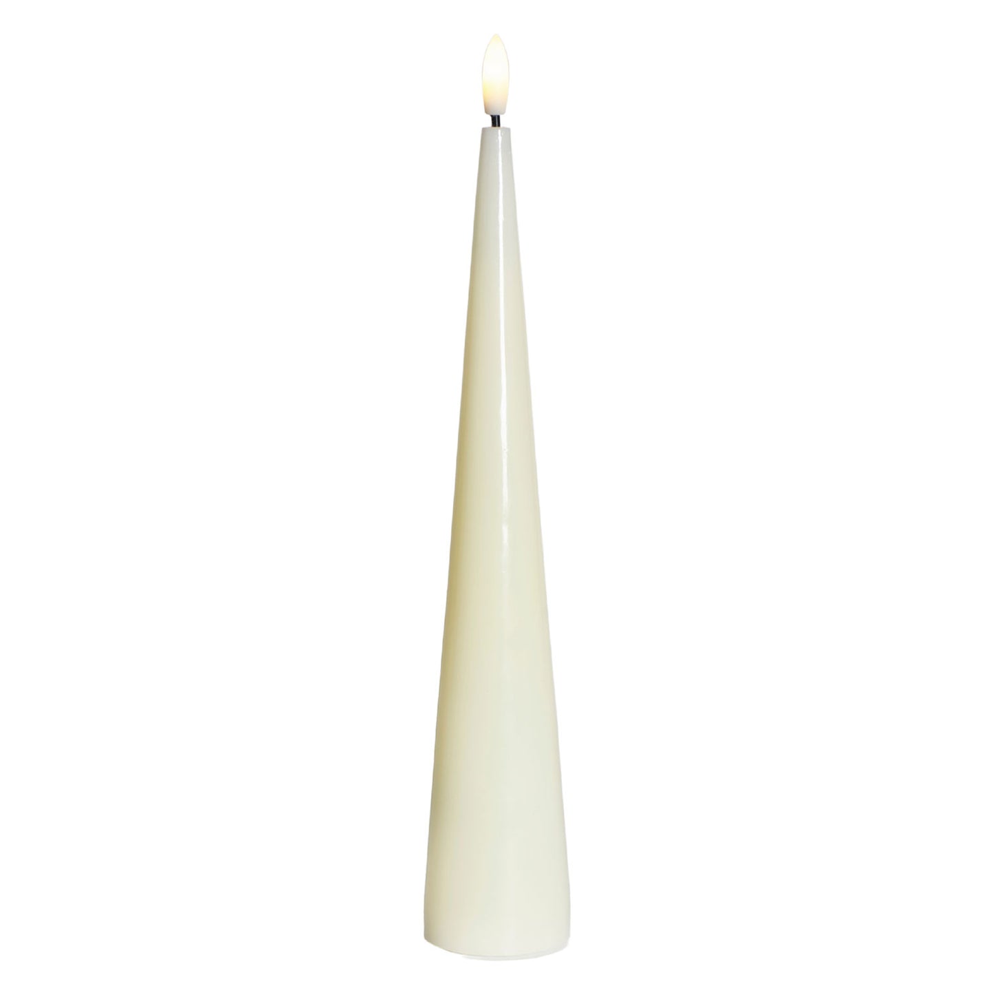 Bougie Conique Led à piles - Sille - Ivoire H26