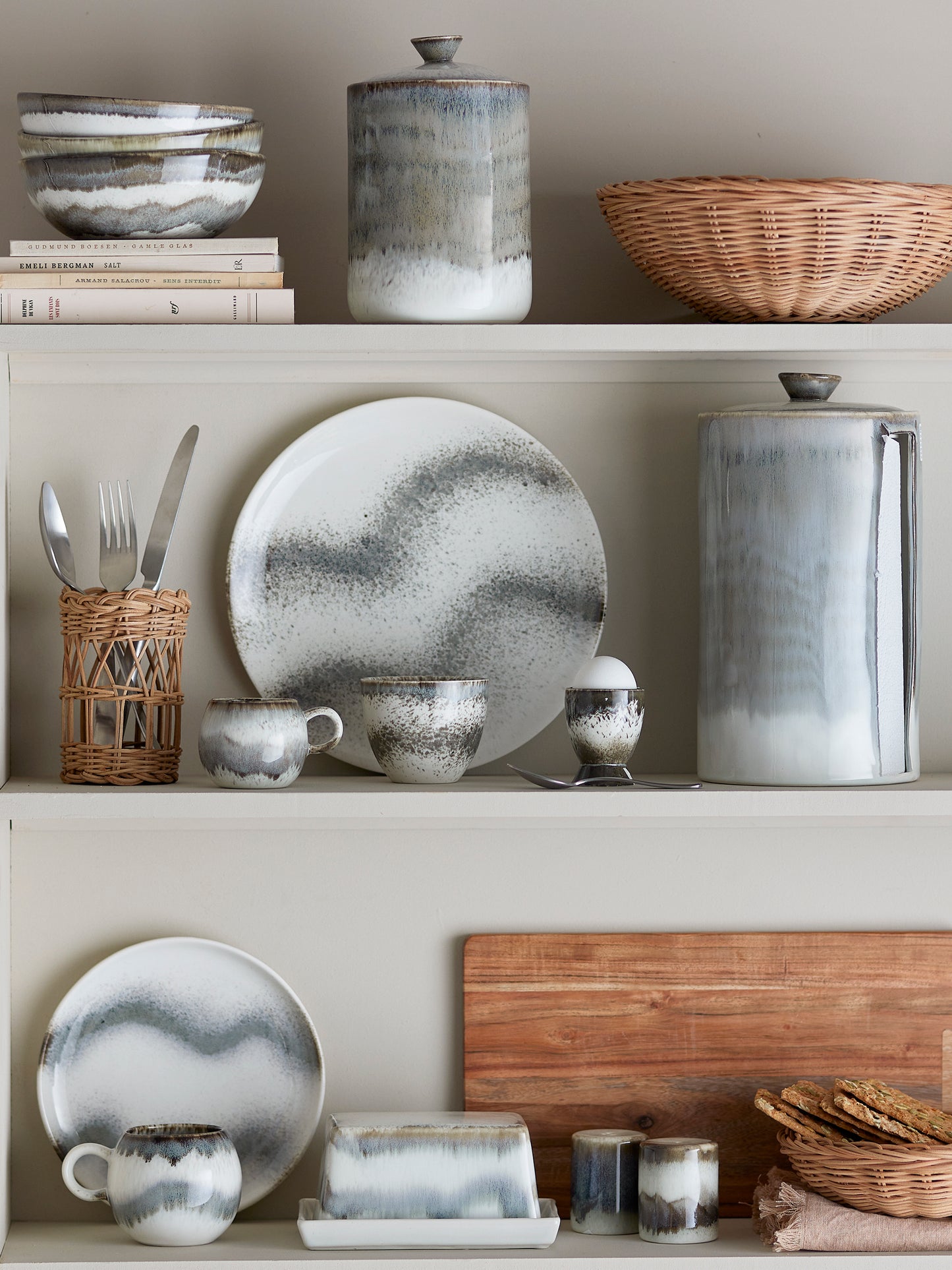 Ensemble de sel et poivre, Gris, Grès