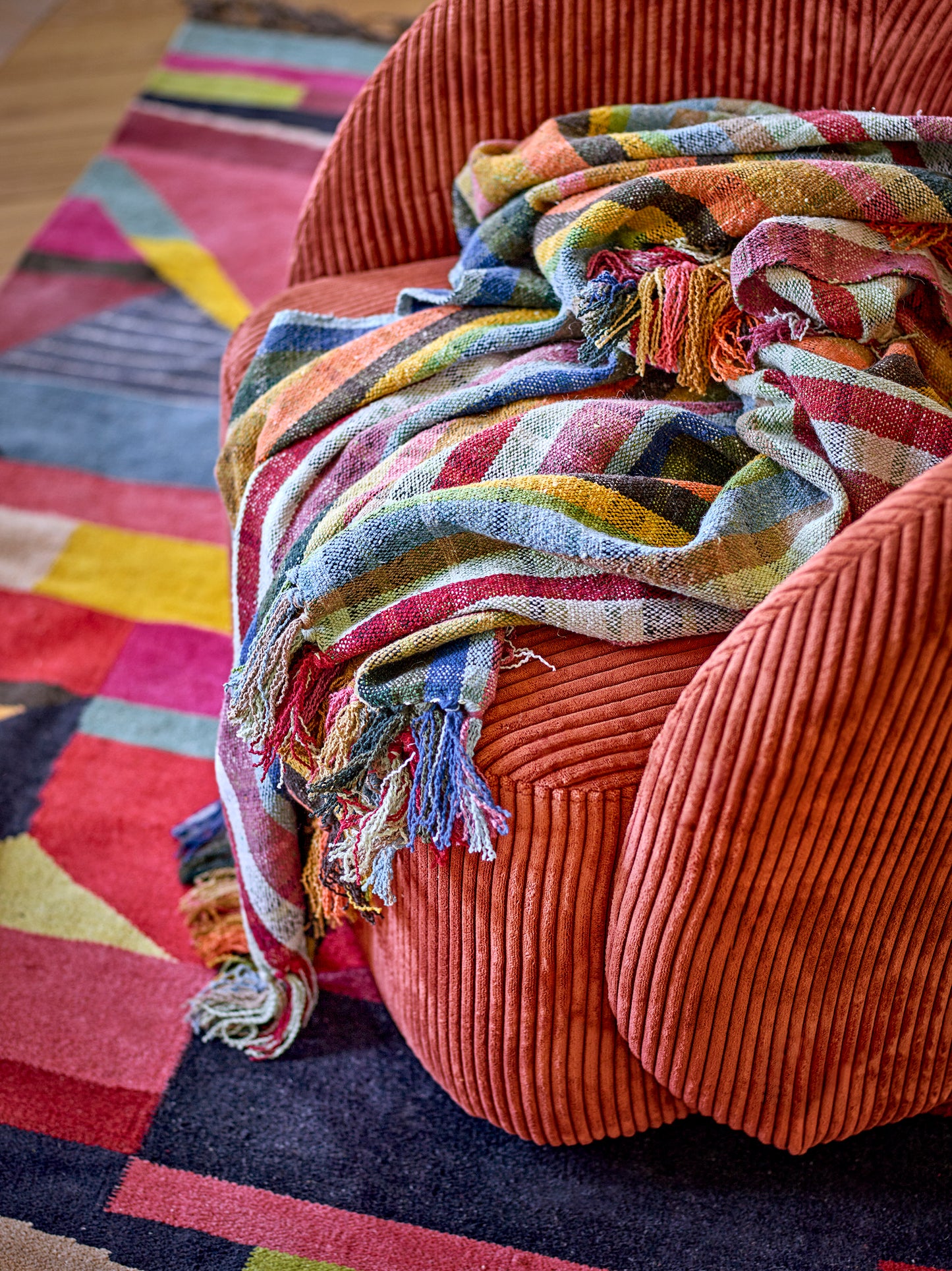 Elmy Plaid, Multicolore, Coton recyclé