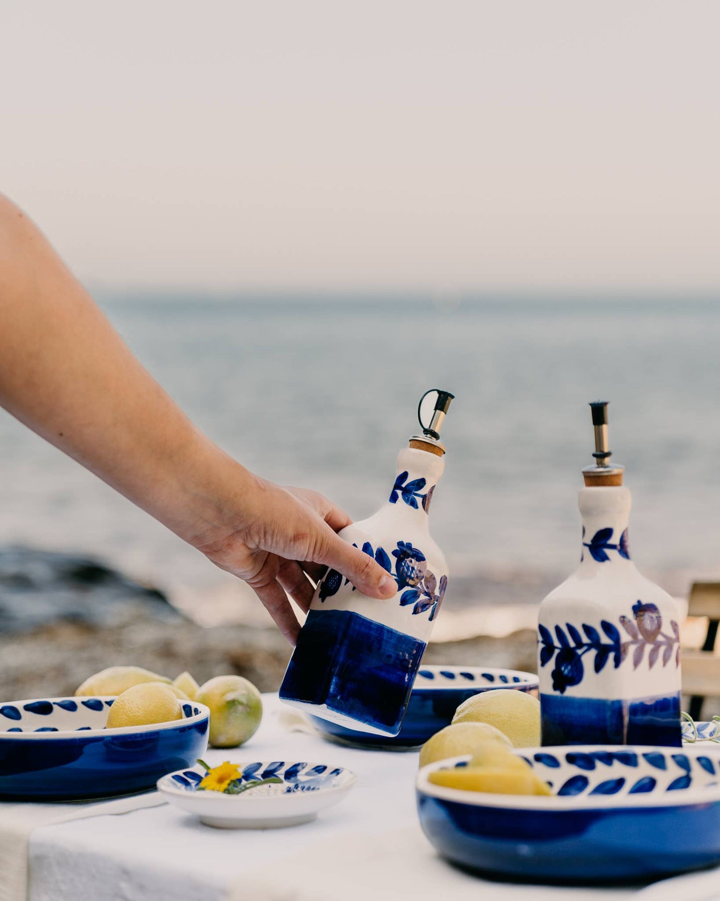 Huilier en céramique artisanale - style traditionnel de Nerja