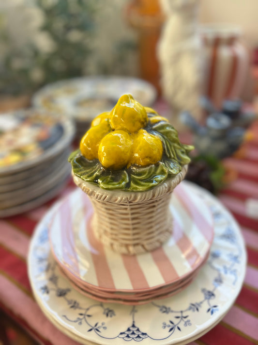 Boîte citron barbotine vintage