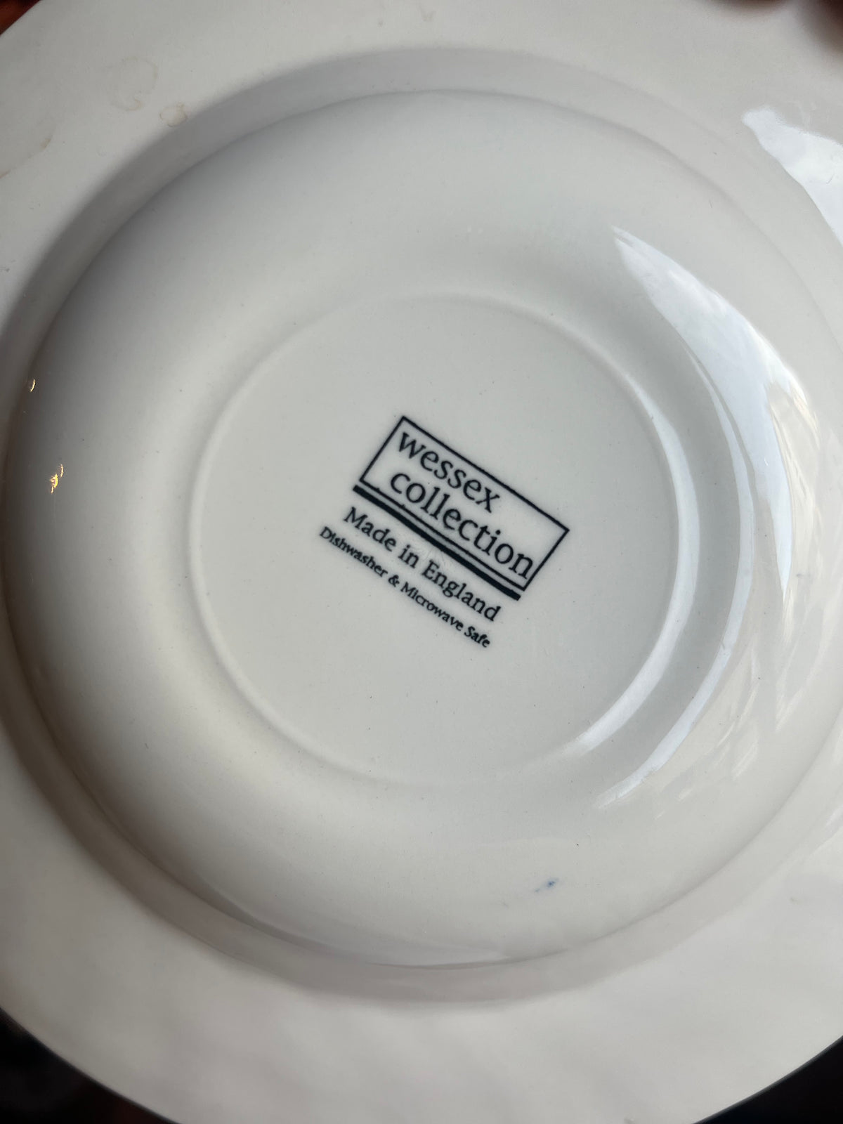 Assiettes creuses anglaises bleues
