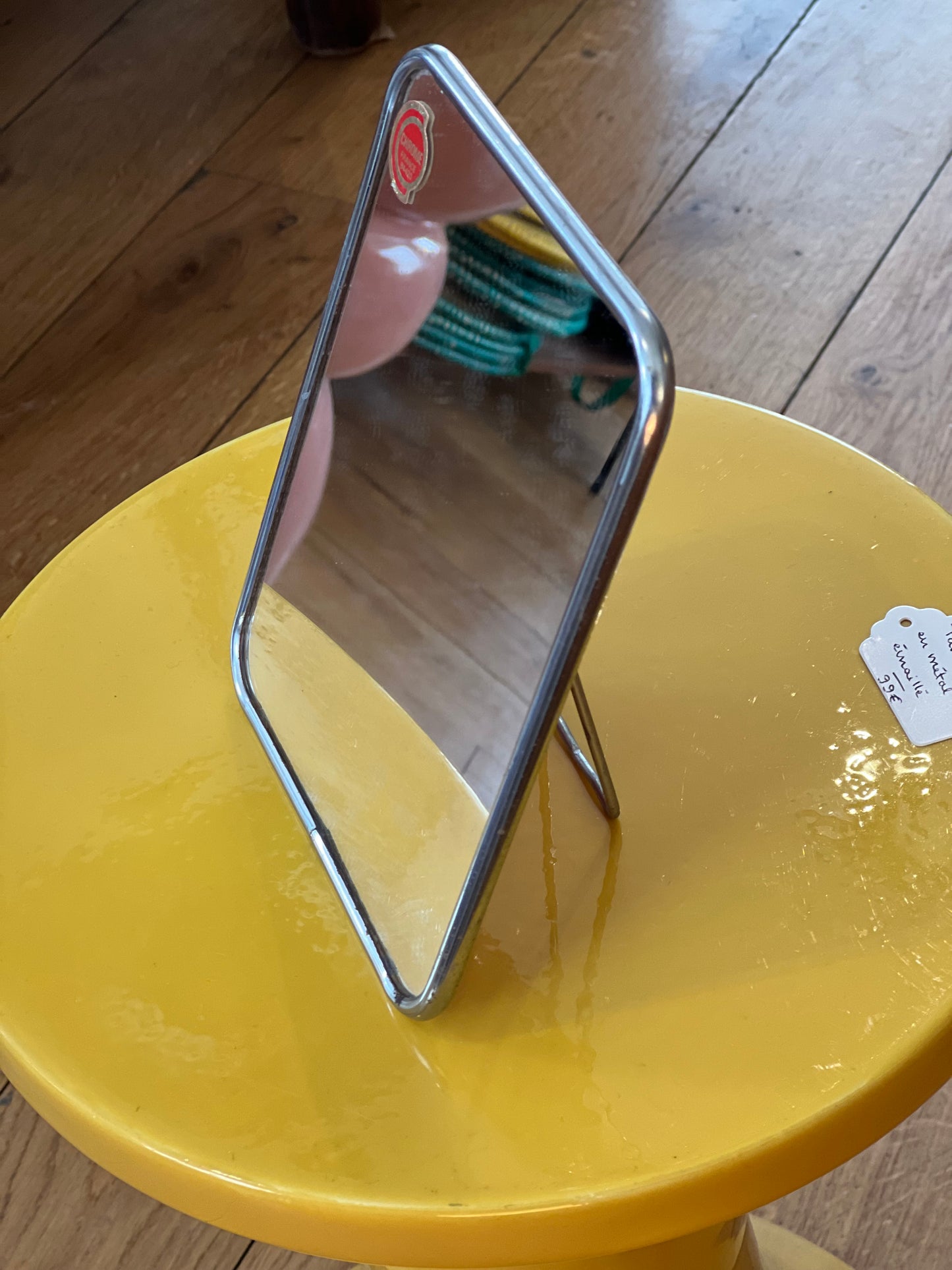 Miroir chromé vintage à poser
