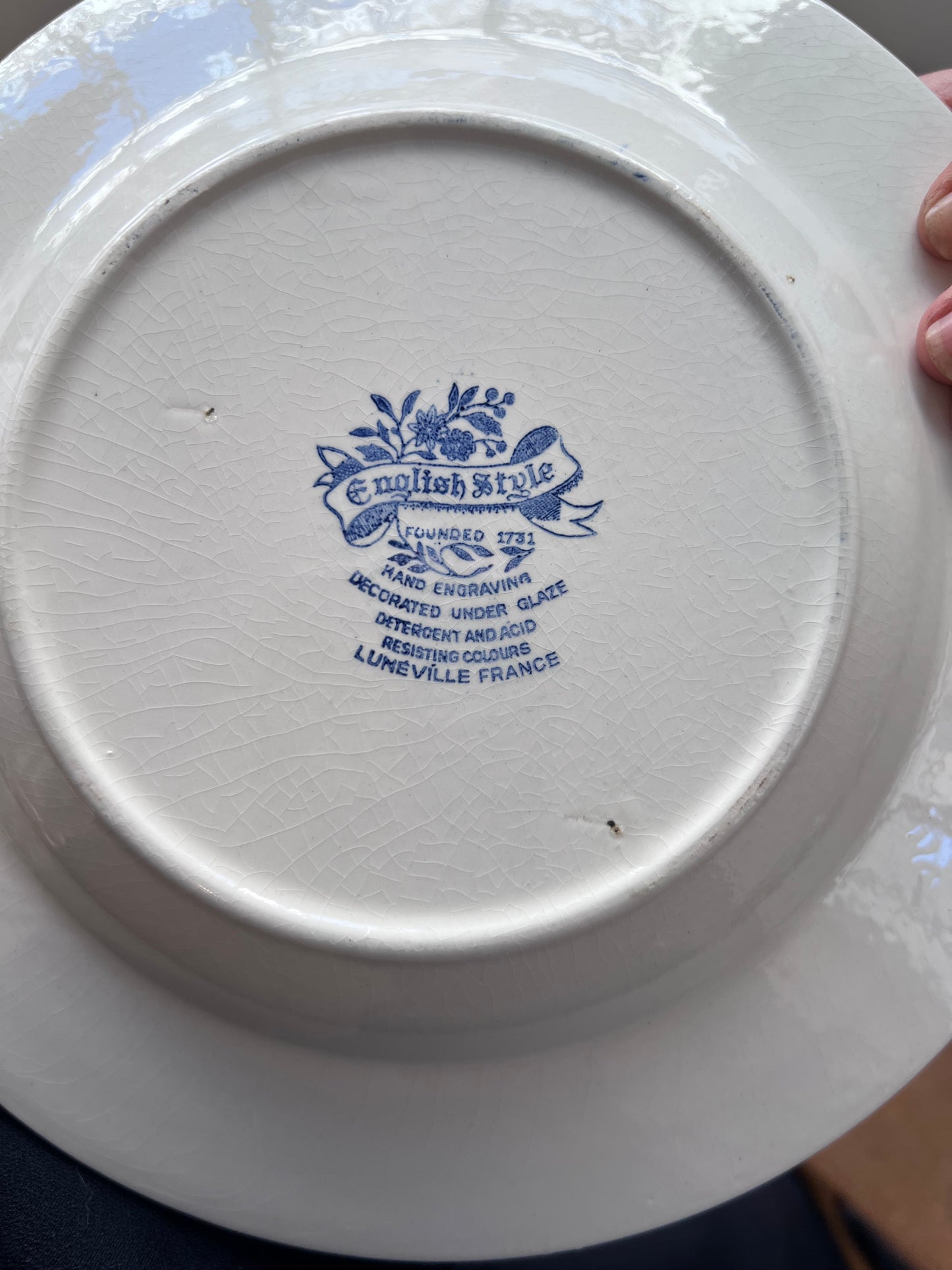 Assiettes creuses vintage vertes