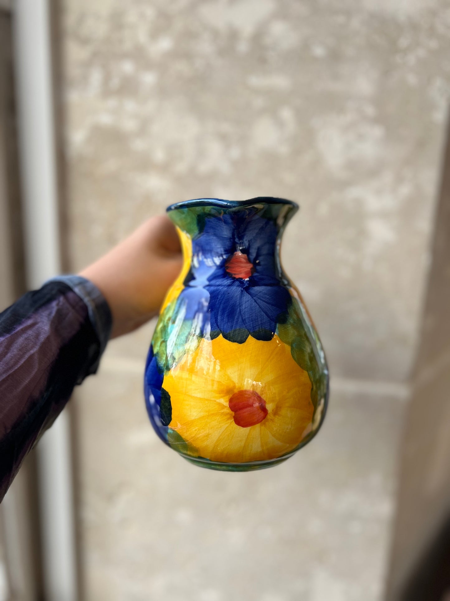 Cruche vintage fleurs