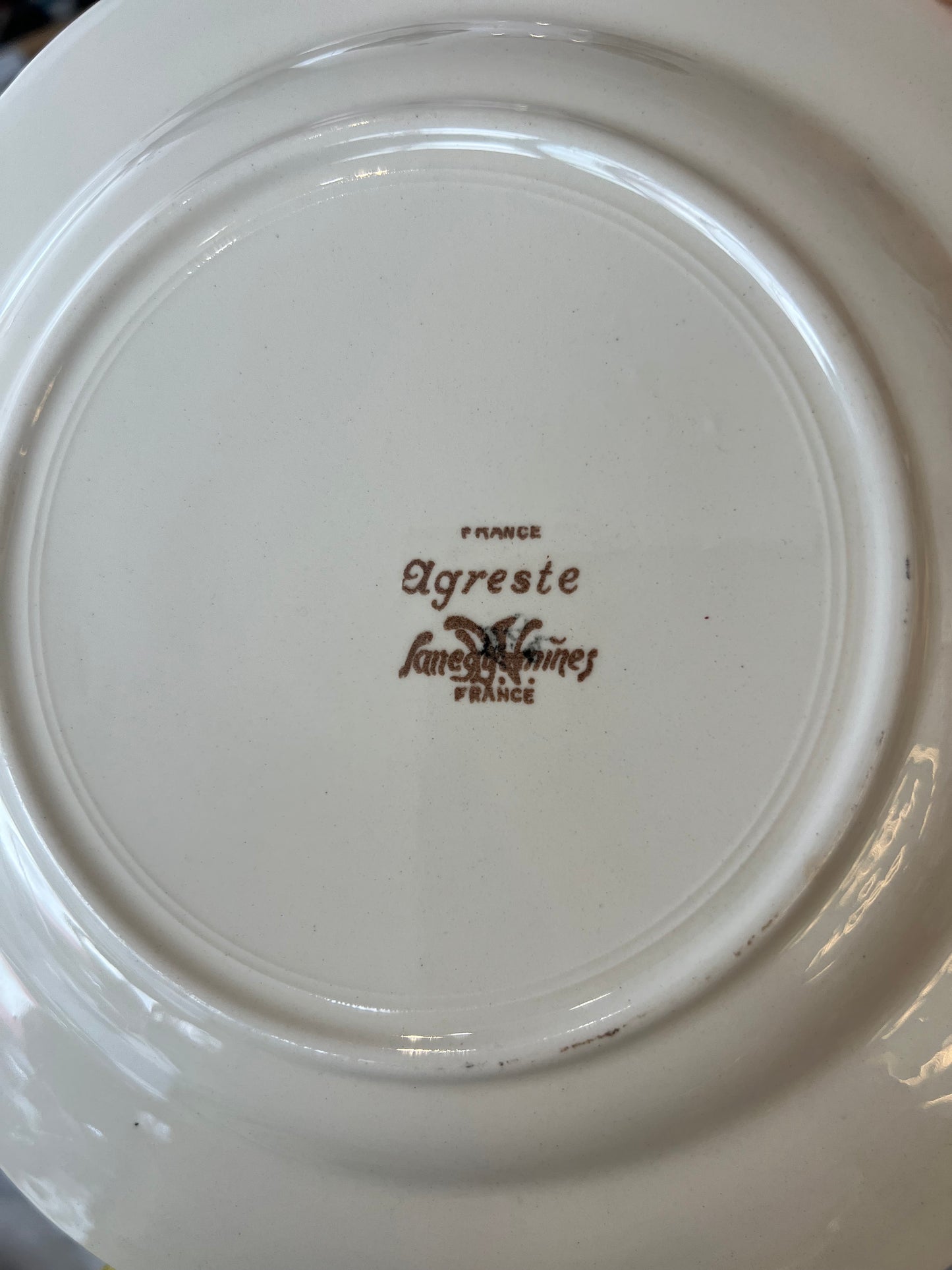 Assiettes vintage dessert Agreste Sarreguemines