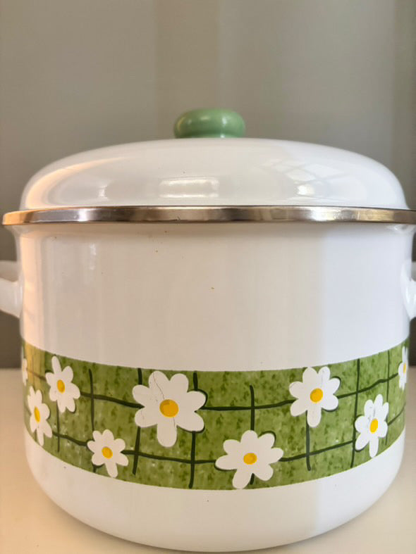 Casserole / Fait-tout vintage marguerite