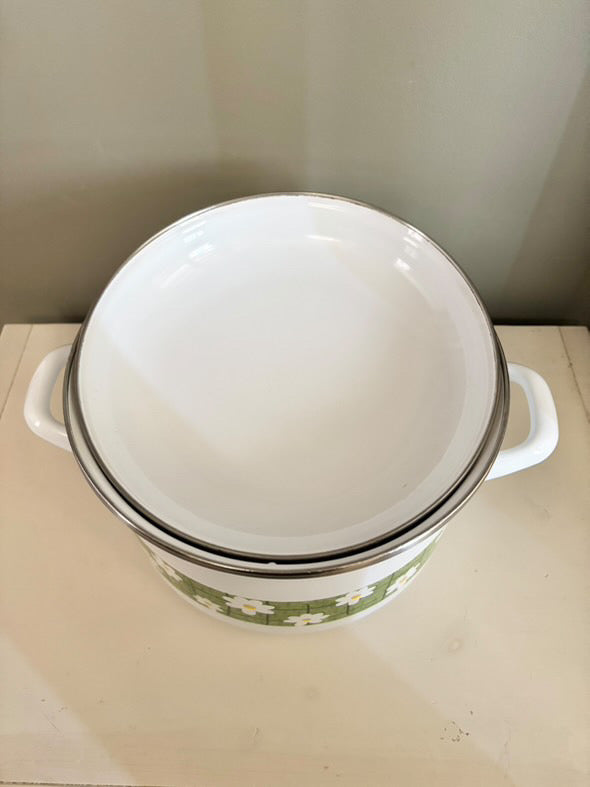 Casserole / Fait-tout vintage marguerite