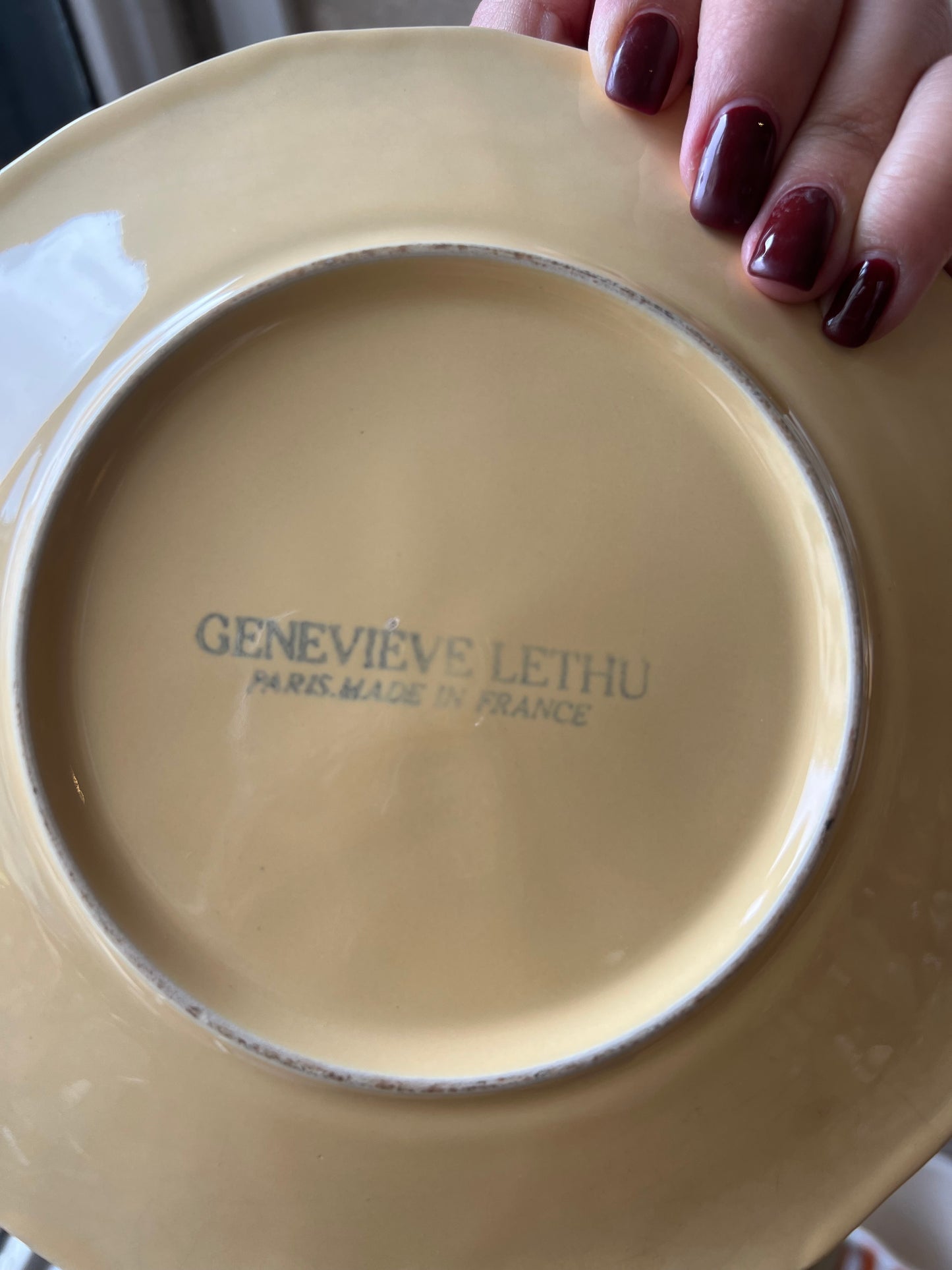 Assiettes à dessert vintage Geneviève Lethu