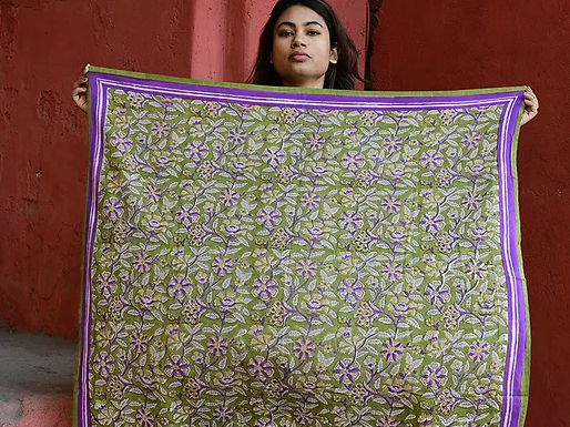 Grand foulard CARTHAGE Kaki - Byzantine