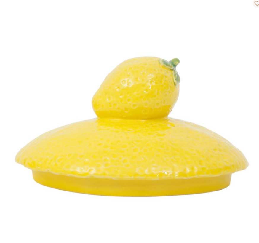 POT AVEC COUVERCLE CITRON JAUNE 17.5X11.5XH14.5