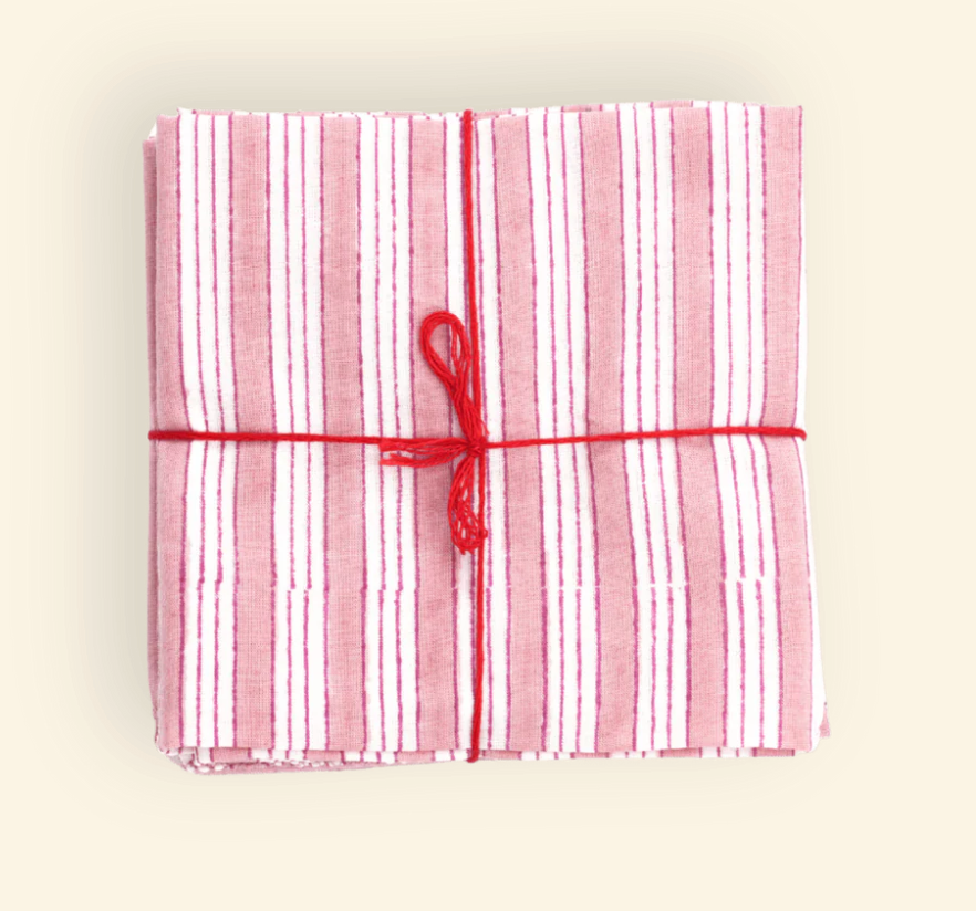 Serviettes de table x4 Salem Pink