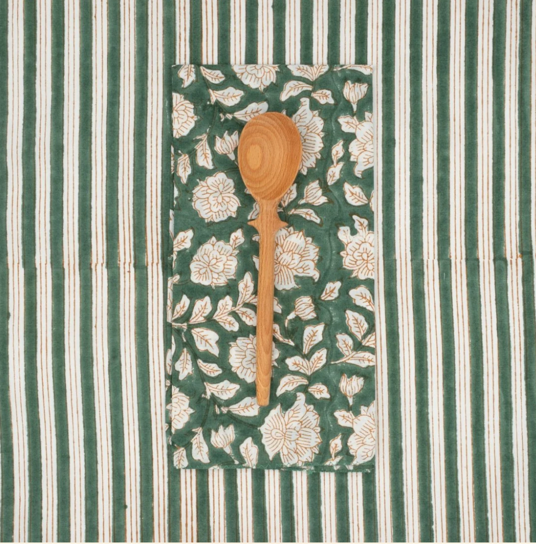 Serviette de table x4 Iris Mousse