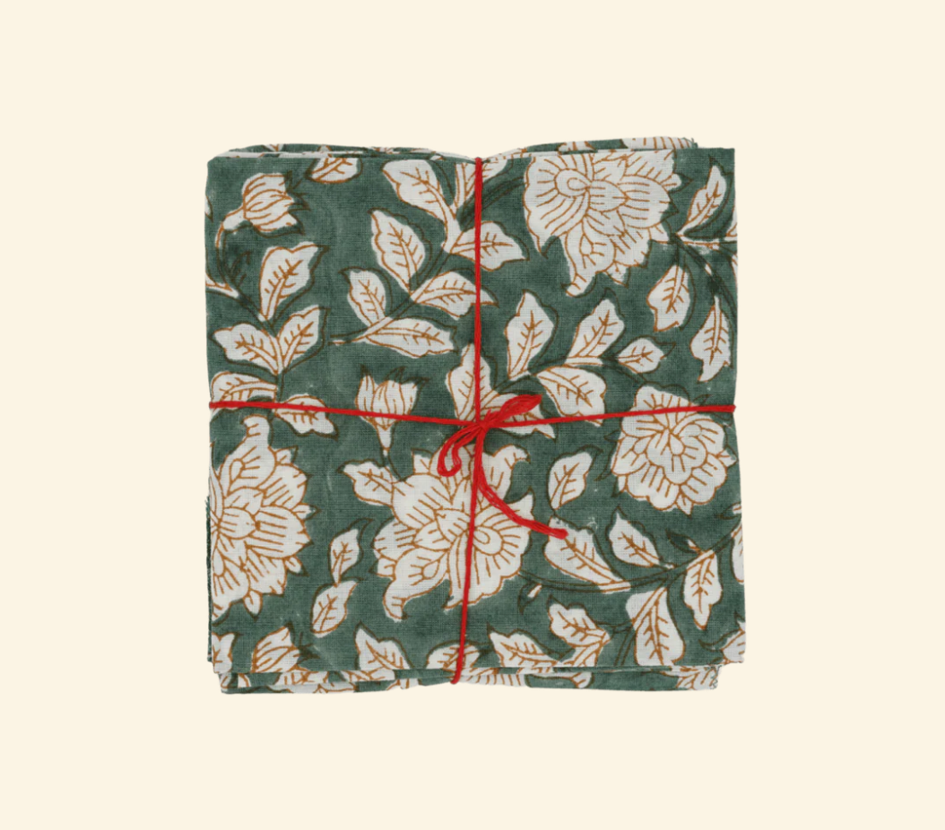 Serviette de table x4 Iris Mousse