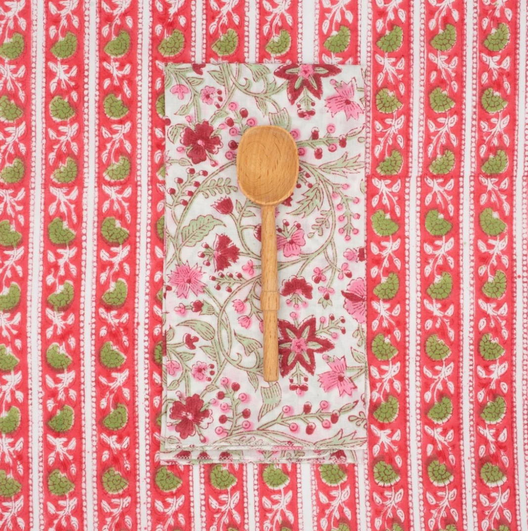 Serviette de table x4 Chrysantheme Brigitte