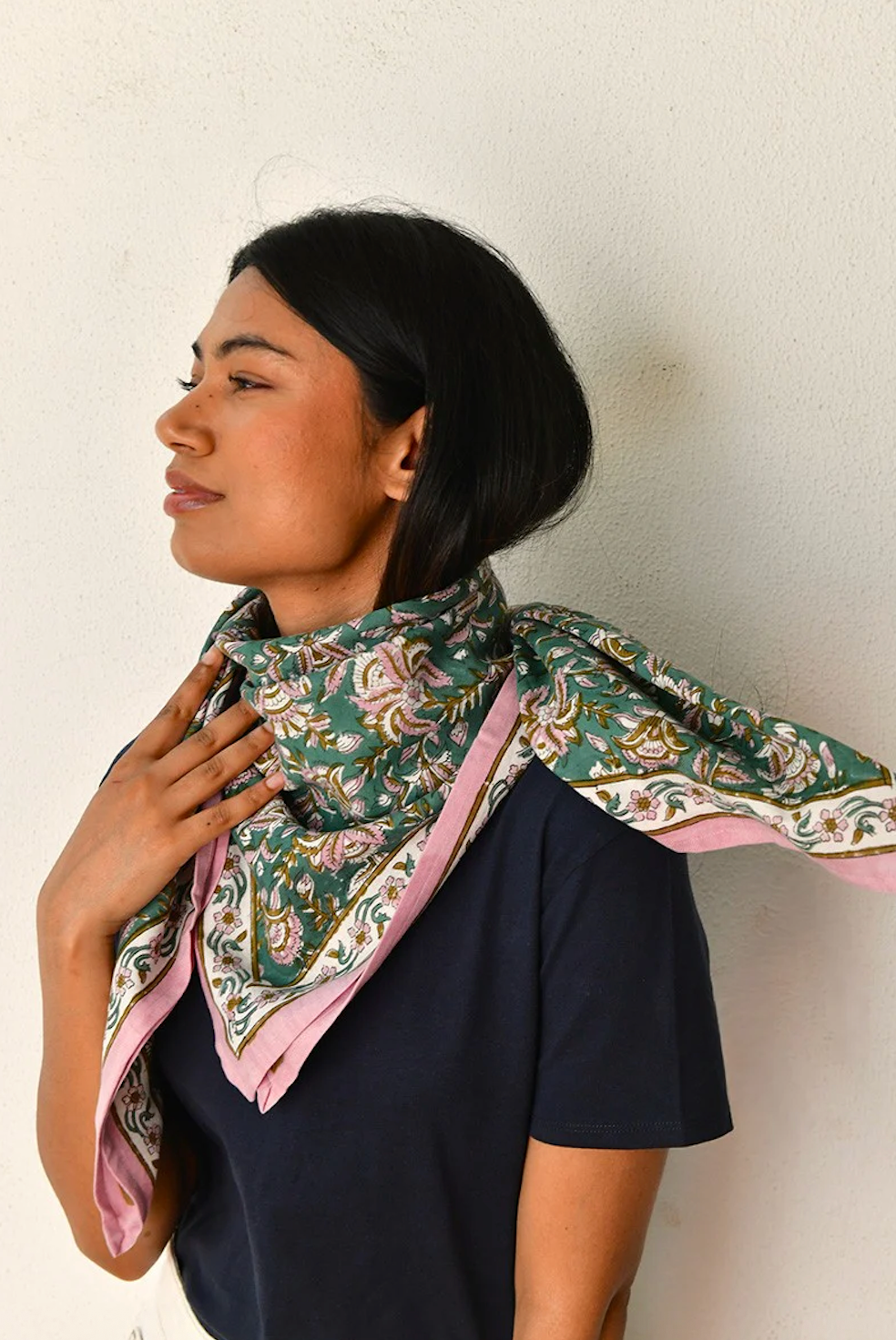 Grand foulard TOTILA Vert - Byzantine